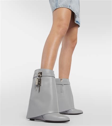 givenchy shark lock boots grey|denim Givenchy shark boots.